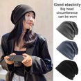 thumbnail image 2 of Kripyery Men Women Spring Autumn Pile Hat Solid Color Brimless High Elastic Knitting Beanie Hat Fashion Accessories, 2 of 8