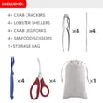 thumbnail image 2 of VASDEV 17PCS Seafood Tools Set, Includes Crab Crackers, Lobster Crackers, Seafood Forks, Seafood Scissors, Heavy Duty Nut Cracker with Storage Bag for Shellfish, Crab, Lobster, 2 of 5