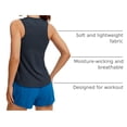 thumbnail image 4 of Musculosa CRZ YOGA sin mangas con espalda nadadora y cuello alto color azul marino talla S, 4 of 4