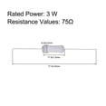 thumbnail image 3 of Uxcell 75 Ohm 3W ±5% Tolerance Axile Lead Metal Oxide Film Resistor 20 Count, 3 of 7