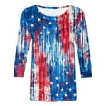 thumbnail image 5 of Dagegui Under $15 4th of July Patriotic Shirts for Women 2025 American Flag Stars Stripes T-Shirts Glitter Firework Graphic Tees Memorial Day Parade Summer Tops, 5 of 5