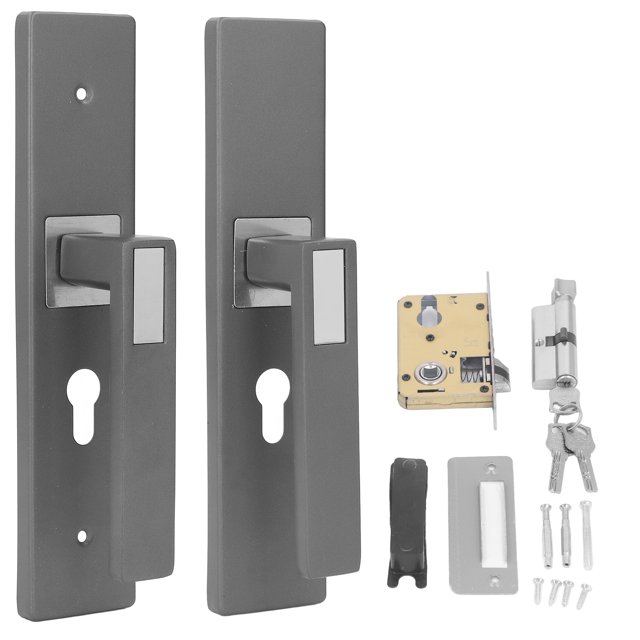 Oubit Jeu de Serrure Intérieure Levier de Porte Bas de Serrure de Chambre Intérieure avec Serrure de Chambre de Serrure Serrure Design Révolutionnaire