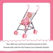 My Sweet Love Fold-Up Doll Stroller, Pink and White