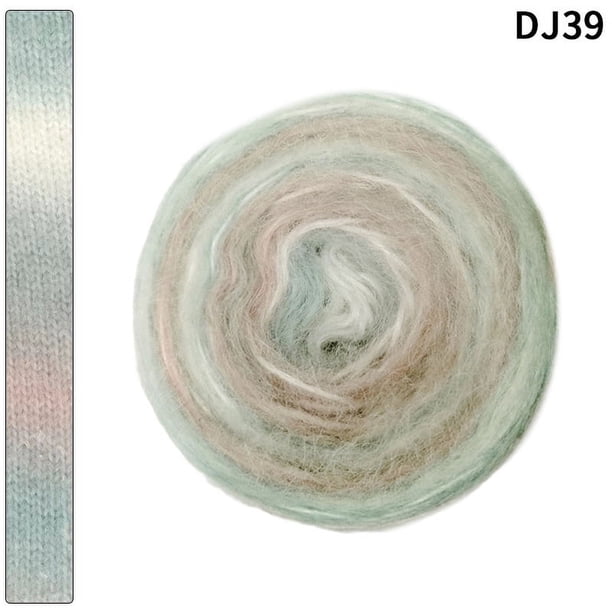 Zhuge Hilado de 200 g, 58 % de acrílico, para tejer a crochet con un suave cambio de color, hilo grande, AD