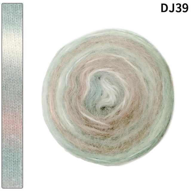 Granjero Gordo Hilado de 200 g, 58 % de acrílico para crochet, kit de crochet que cambia de color suavemente, hilo grande, AD