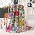 thumbnail image 2 of Pioneer Flower Blanket,Comfortable Soft Flannel Throw Blanket,All Season,Warm Lightweight Blankets for Sofa Bed Couch Living Room Chair,60"x80"(150x200cm), 2 of 4