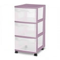 thumbnail image 1 of Sterilite 3 Drawer Cart, Purple, 1 of 7