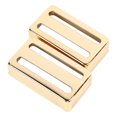 thumbnail image 3 of Guitar Pickup Cover, Slotted 2Pcs Durable Brass Standard Design Guitar Pickup Shell Safe Protection  Heat Dissipation Easy Installation  for Instrument Black,Silver,Gold, 3 of 7