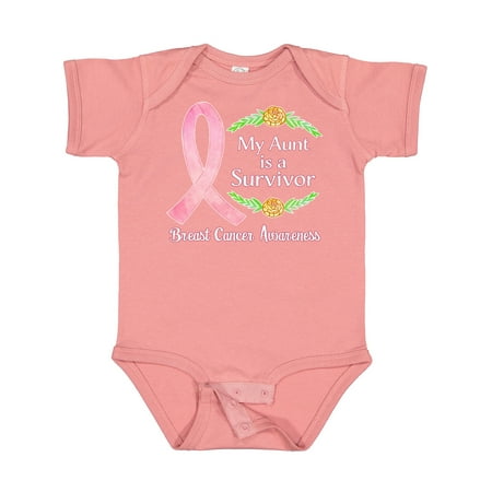 

Inktastic My Aunt is a Survivor Breast Cancer Awareness Gift Baby Boy or Baby Girl Bodysuit
