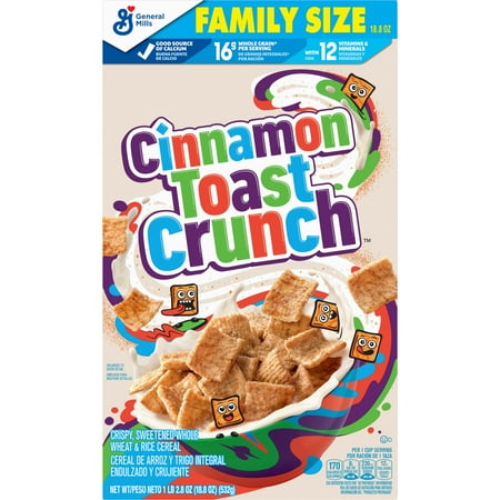 General Mills Cinnamon Toast Crunch Cereal - Family Size - 18.8 oz (Packaging Varies)