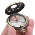 thumbnail image 4 of Compass New Outdoor Camping Hiking Portable Pocket Brass Gold Color Copper Compass Navigation With Waterproof Characteristics, 4 of 7