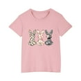 thumbnail image 3 of Jinhomg Easter Tops for Kid Cute Rabbit Graphic Holiday Shirts Boys Girls Soft Comfy Short Sleeve Cotton T-Shirts Casual Daily Wear Holiday Saving Pink 5 Years, 3 of 9