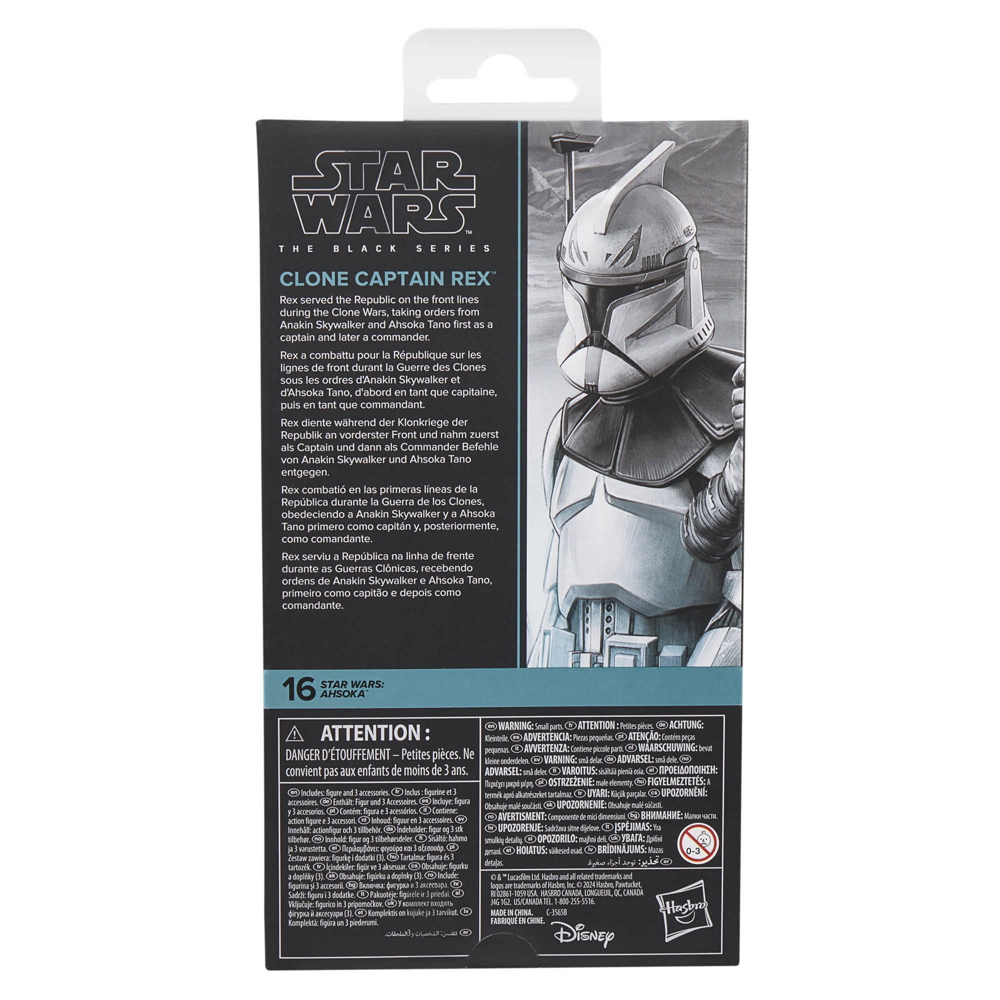 Star Wars The Black Series Clone Captain Rex, Star Wars: Ahsoka Action Figure (6”)