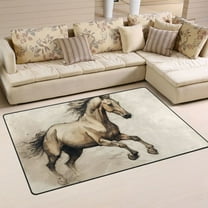 Horse Area Rug Washable Floor Carpet Mat 60 x 39 inch for Bedroom Living Room Kids Room Home Decor