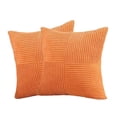 thumbnail image 7 of Sofa Pillow Covers, Decor for Living Room, Cozy Home Decor, Square Pillow Covers, 2Pc 18X18 Inch Corduroy Modern Solid Color Throw Pillow Set, Soft Striped Pillow Covers, Home, 7 of 7