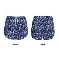 thumbnail image 3 of Salouo Skull purple flower Print Women's 2 in 1 Running Shorts Double-Layer Shorts Athletic Workout Gym Yoga Shorts Running Shorts for Women-Medium, 3 of 7