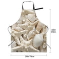 thumbnail image 5 of Uemuo Starfish and Sea Shells Pattern Waterproof Apron Adjustable Dishwasher Apron- Apron for Women Men Heavy Duty Work Apron for Dishwashing Chemical Lab, 5 of 9