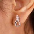 thumbnail image 2 of 2.00Ct 14K White Gold Plated Lab Created Diamond Round Cut Infinity Wedding Jewelry Set, 2 of 3