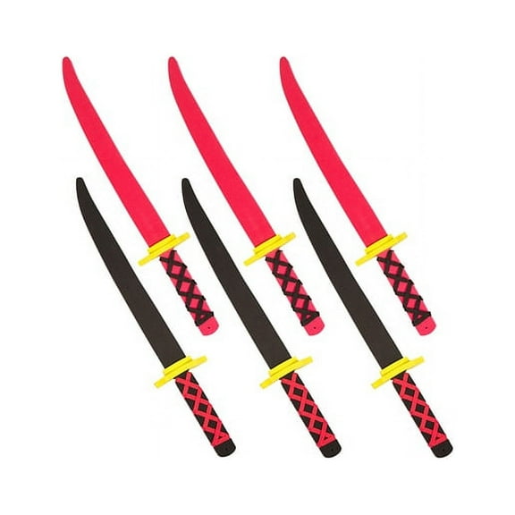 18" Foam Ninja Swords Toy Set - Safe & Fun Party Play - By Trademark Innovations (Set of 6)