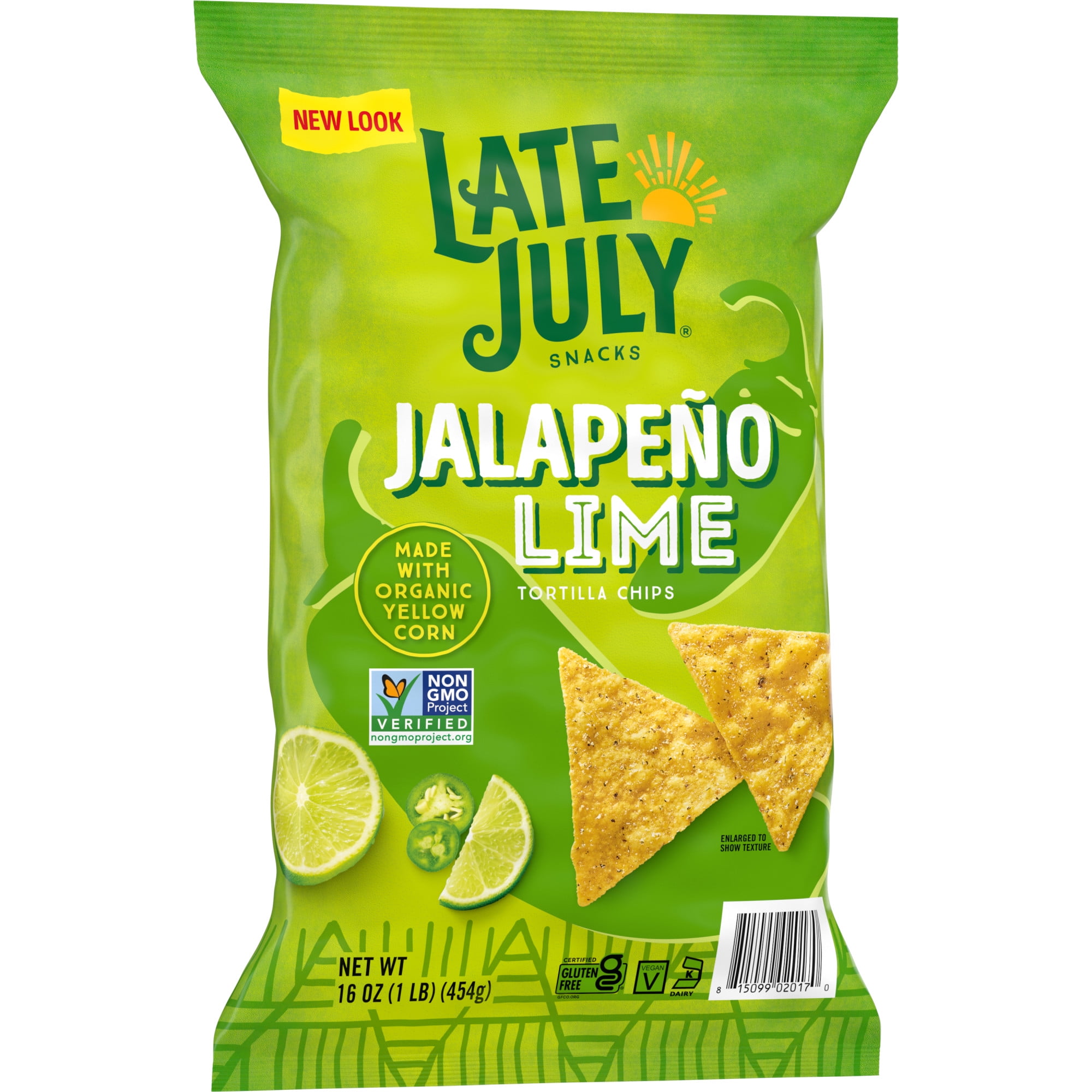 Late July Snacks Jalapeno Lime Tortilla Chips, 16-oz. Bag