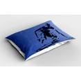 thumbnail image 2 of Ambesonne Teenage Pillow Sham 2 Pack, Abstract Vector Skaters, 30"x20", Violet Blue Black, 2 of 3