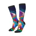 thumbnail image 2 of Balery Magic Mushrooms ,Fireflies Printed Novelty Socks Men's Women's Crew Socks Sports Socks Knee High Socks Cotton Socks Quirky and Cool Socks, 2 of 9
