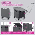 thumbnail image 2 of Foldable Utility Cart with Stair Climbing Wheels,Collapsible Rolling Crate with Magnetic Lid Telescopic Cover,Adjustable Telescoping Handle Hand Cart, 2 of 7