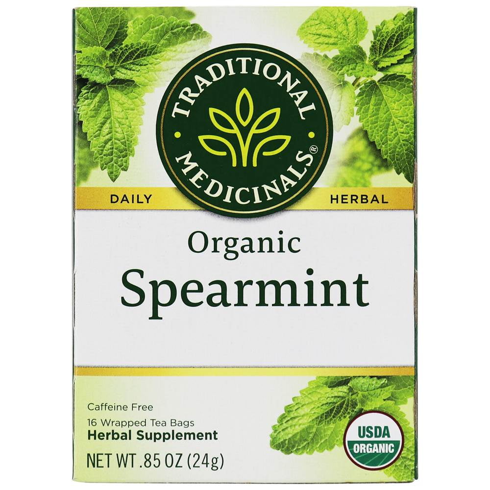 Traditional Medicinals Herbal Tea Organic Spearmint 16 Tea Bags