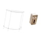 thumbnail image 5 of Mesita de noche de acrílico,Mesa auxiliar de acrílico transparente Mesa auxiliar transparente en capas,Mesa pequeña de acrílico,mesita de noche pequeña,compacta,caja de pañuelos,Funda, 5 of 8