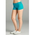 thumbnail image 4 of Essential Basic Junior Women Fold Over Low Rise Short Cotton Spandex Yoga Dance, 4 of 5