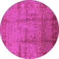 thumbnail image 1 of Ahgly Company Indoor Round Oriental Pink Industrial Area Rugs, 6' Round, 1 of 4