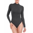 thumbnail image 1 of Body HeyNuts ultra suave de manga larga con cuello alto para mujer, gris XL, 1 of 6