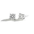 thumbnail image 3 of 1.20 CTW DEW Round Moissanite Four Prong Stud Earring in Sterling Silver, 3 of 3