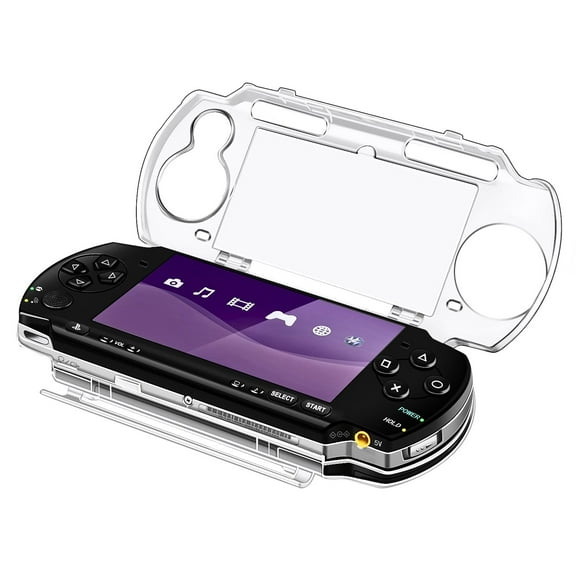 Clear Hard Case for PSP 3000 & PSP 2000 - Snap-in Full Cover Protective Transparent Hard Case with Clear Display Compatible with Sony PSP 3000 / PSP 2000 Series (Not Compatible with PSP 1000)