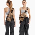 thumbnail image 6 of Sling Backpack,Halloween Jack Lanterns Galore Pattern Sling Bag with Water Bottle Holder,Waterproof Sling Bag for Men/Women with Headphone Jack for Hiking,Travel, 6 of 6