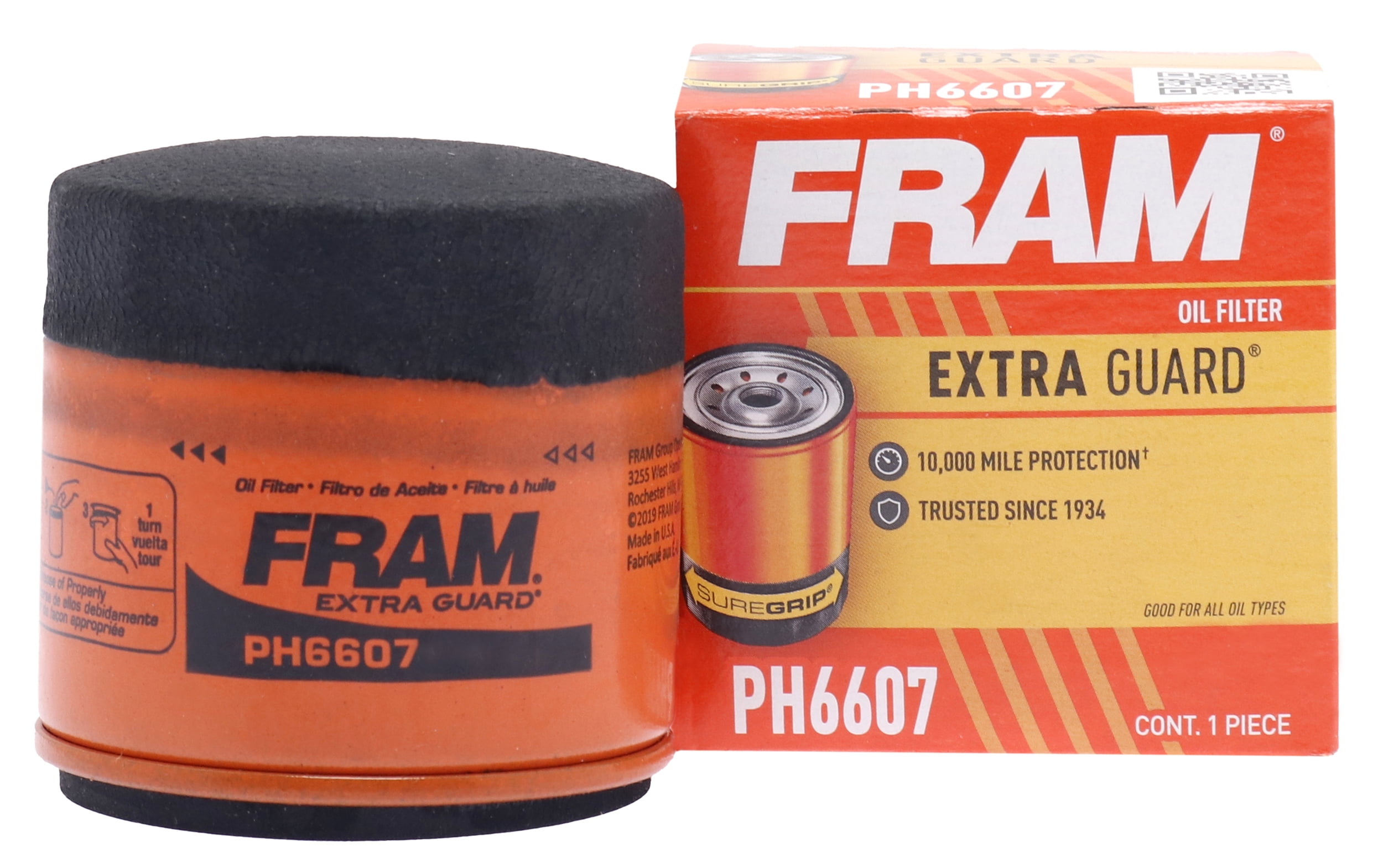 ぷりん FRAM 2-Pack Extra Guard Oil Filter PH6607 for Truck & Automobile