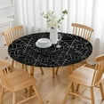 thumbnail image 3 of Halloween Spider Webs Round Fitted Tablecloth with Elastic Edge,Dining Table Cover Waterproof,Outdoor Round Tablecloth for Camping,Dining,Indoor and Outdoor, 3 of 7