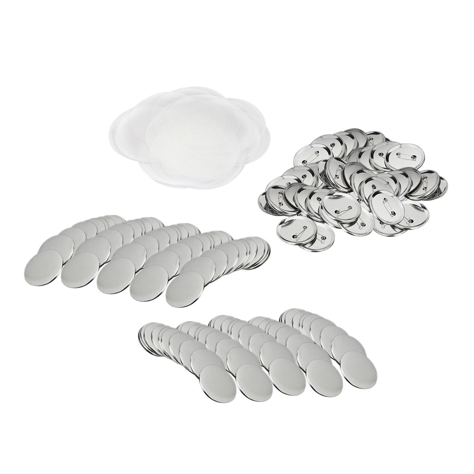 Sublimation Blank Pins 100 Sets Blank Badge Pin Button Maker Parts 32MM DIY Badges Set For Button Making Machine For DIY Craft Making