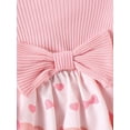thumbnail image 6 of Elippeo Baby Girl Valentine's Day Outfits 3M 6M 9M 12M 18M Long Sleeve Bear Print Romper Dress with Headband Set Infant Clothes, 6 of 10
