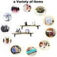 thumbnail image 2 of Set of 2 Corner Floating Shelves Wall-Mounted Rustic Wood Shelf for Storage & Decor for Livingroom Kitchen Bathroom Bedroom Laundry Room, 17 Inch Natural Burnt, 2 of 7