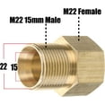 thumbnail image 3 of 1 Piece M22 15mm Male To 14mm Female Pressure Washer Coupler Compatible With Standard Power Washer Hose, 3 of 4