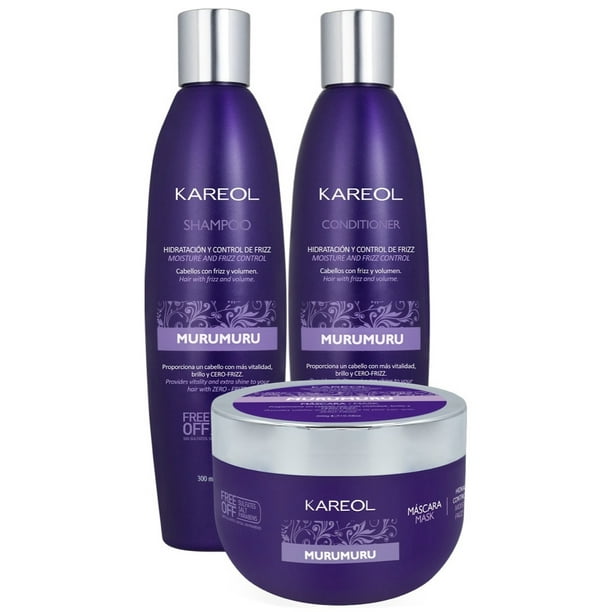Kit Cuidado de Cabello Kareol Murumuru Anti Frizz Sh, Ac y Tratamiento 3 piezas
