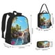 thumbnail image 2 of Disketp Playful Hedgehog Forest Pond Mochila Estampada de Gran Capacidad con Lonchera y Estuche, Set de 3 Piezas para Estudiantes, 2 of 7