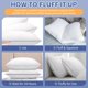 thumbnail image 5 of Juego de 4 almohadas para dormir tamaño Queen, almohadas refrescantes de calidad de hotel de lujo, relleno alternativo de plumón súper suave para quienes duermen de lado, boca arriba y boca abajo, 5 of 6