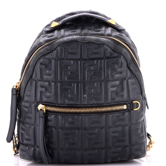 Pre-Owned By The Way Backpack Zucca Embossed Leather Mini By Rebag