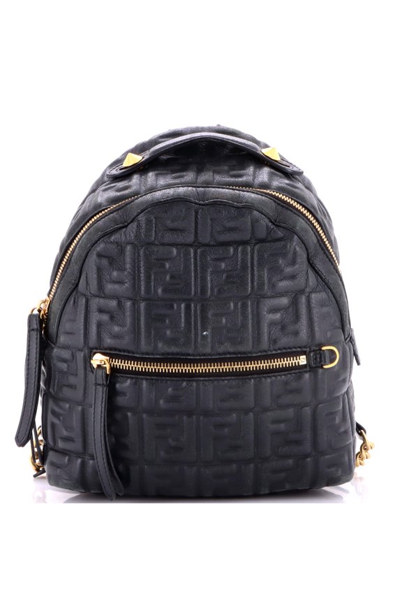 Pre-Owned By The Way Backpack Zucca Embossed Leather Mini By Rebag