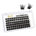 thumbnail image 1 of Lash Clusters Extensiones de pestañas DIY 72 grupos de pestañas CD Curl B&Q LASH Mega Volumen Pestañas individuales Extensiones de grupos de pestañas Wispy Lashes Cluster DIY en casa (NM-D-8-16MIX), 1 of 4