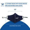 thumbnail image 3 of BLU HORN Face Mask from Large to 2XL(X-Large), with nose wire, adjustable loop, breathable, 3 of 5