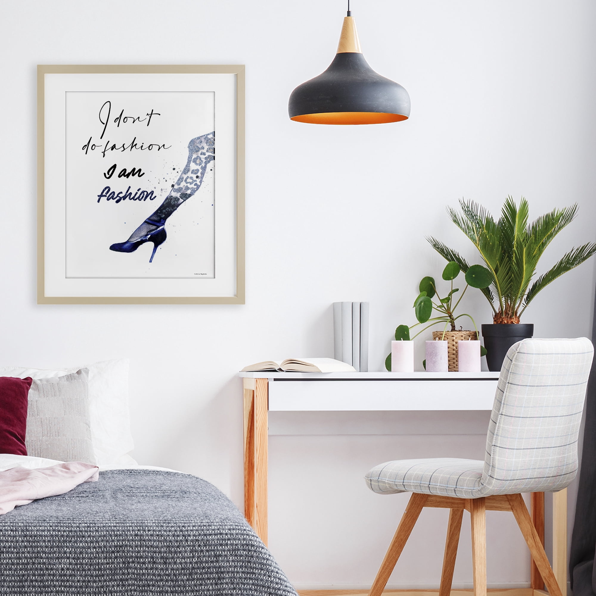 Stupell Industries Trendy I Am Fashion Birch Framed Print Under Glass, design by Svetlana Aleynikova