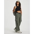 thumbnail image 7 of Baleaf Women's Lightweight Pants Quick Dry Wide Leg Hiking Water Resistant with 4 Pockets Travel Baggy Parachute Cargo Pant Army Green 2XL, 7 of 7